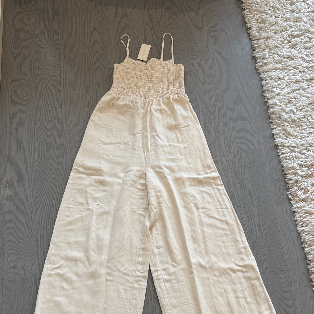 Z Supply Beachside Cream Jumpsuit